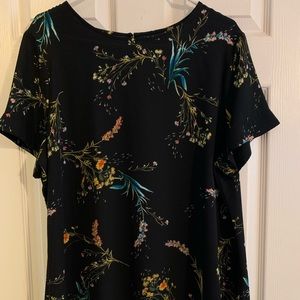 Black floral top